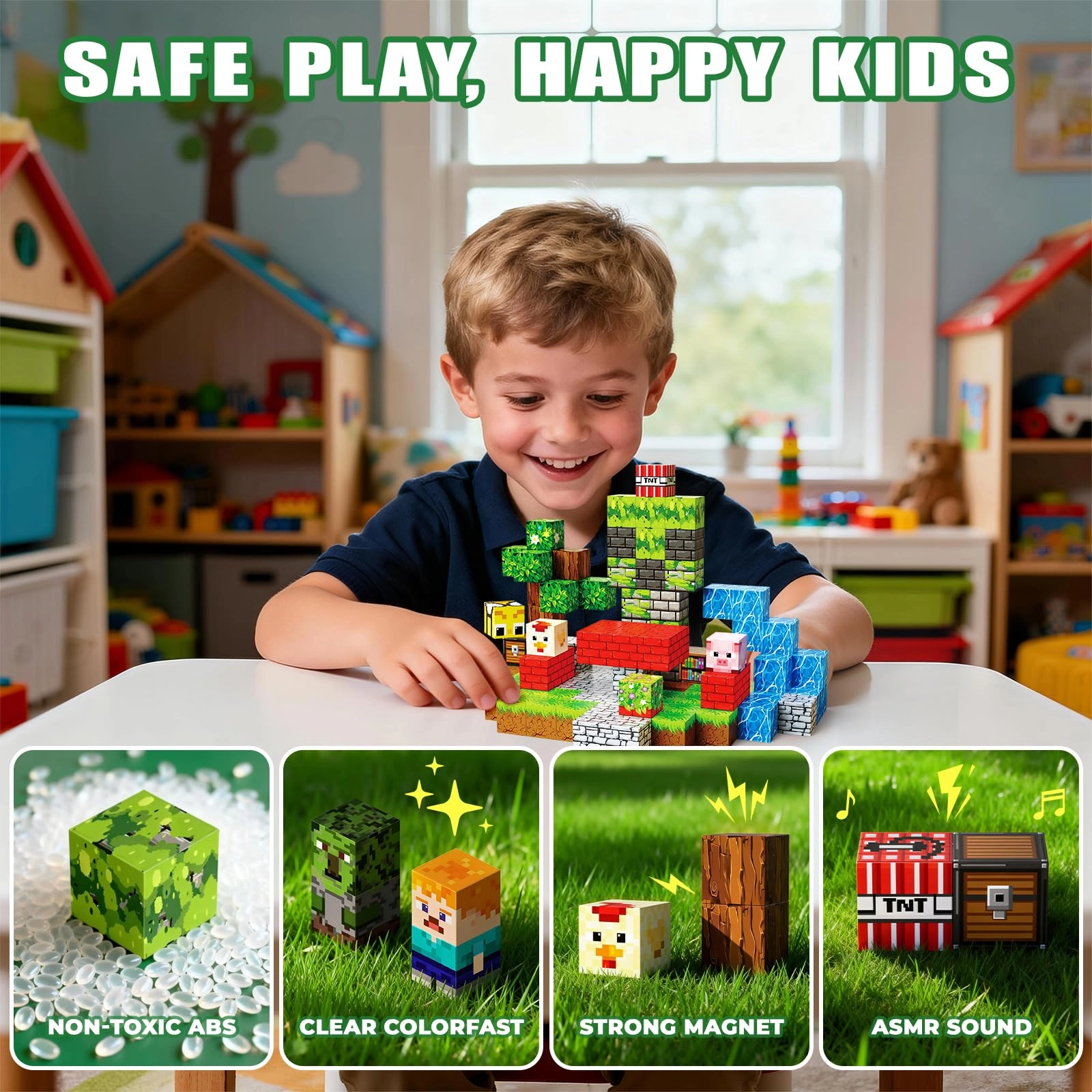 Magnetic Blocks - 100 pcs