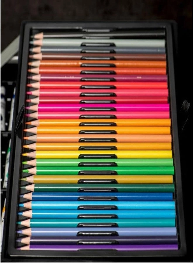 Space Art & Craft Set - 145 Pieces Colour Pencils Oil Pastels Paint Brushes