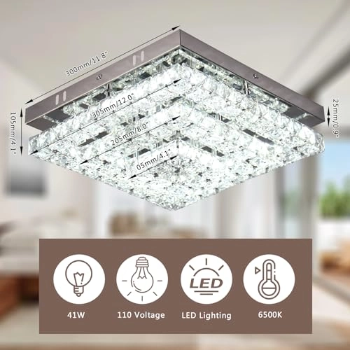 Crystal Chandelier - 6500K