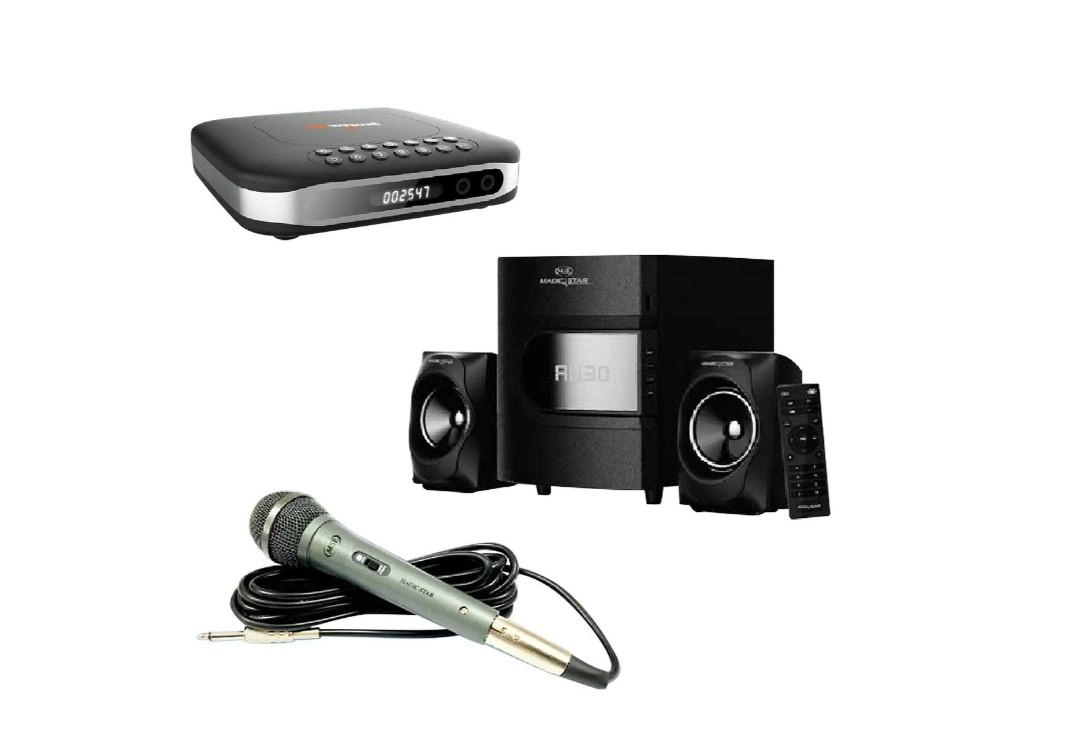 MS905 - 64GB + LH210 - Dynamic Microphone + BB202 - 2.1 Multimedia Speakers