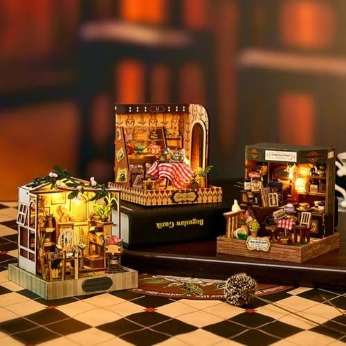 Miniature Wooden Dollhouse Furniture Kit - Creative Room 1:24