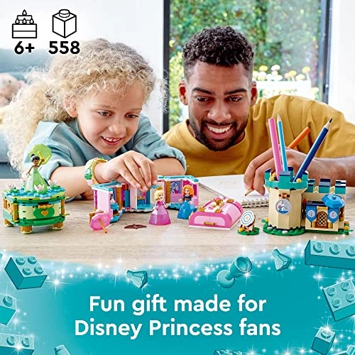 Disney Princess Aurora, Merida & Tiana’s Enchanted Creations (43203) - 558-piece Diamond Dress Set