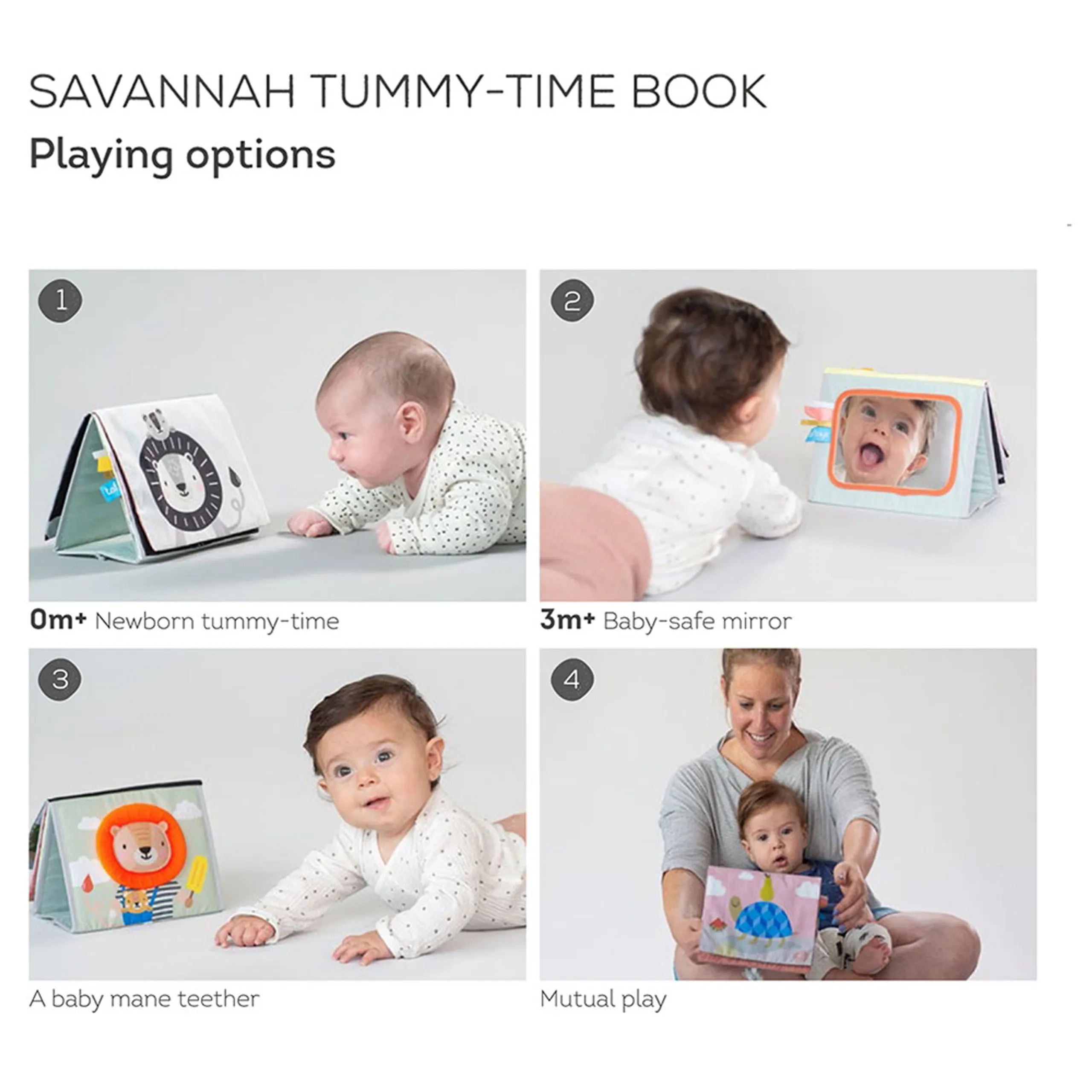 Tummy-time Mirror Polyester Book - 0-36 months