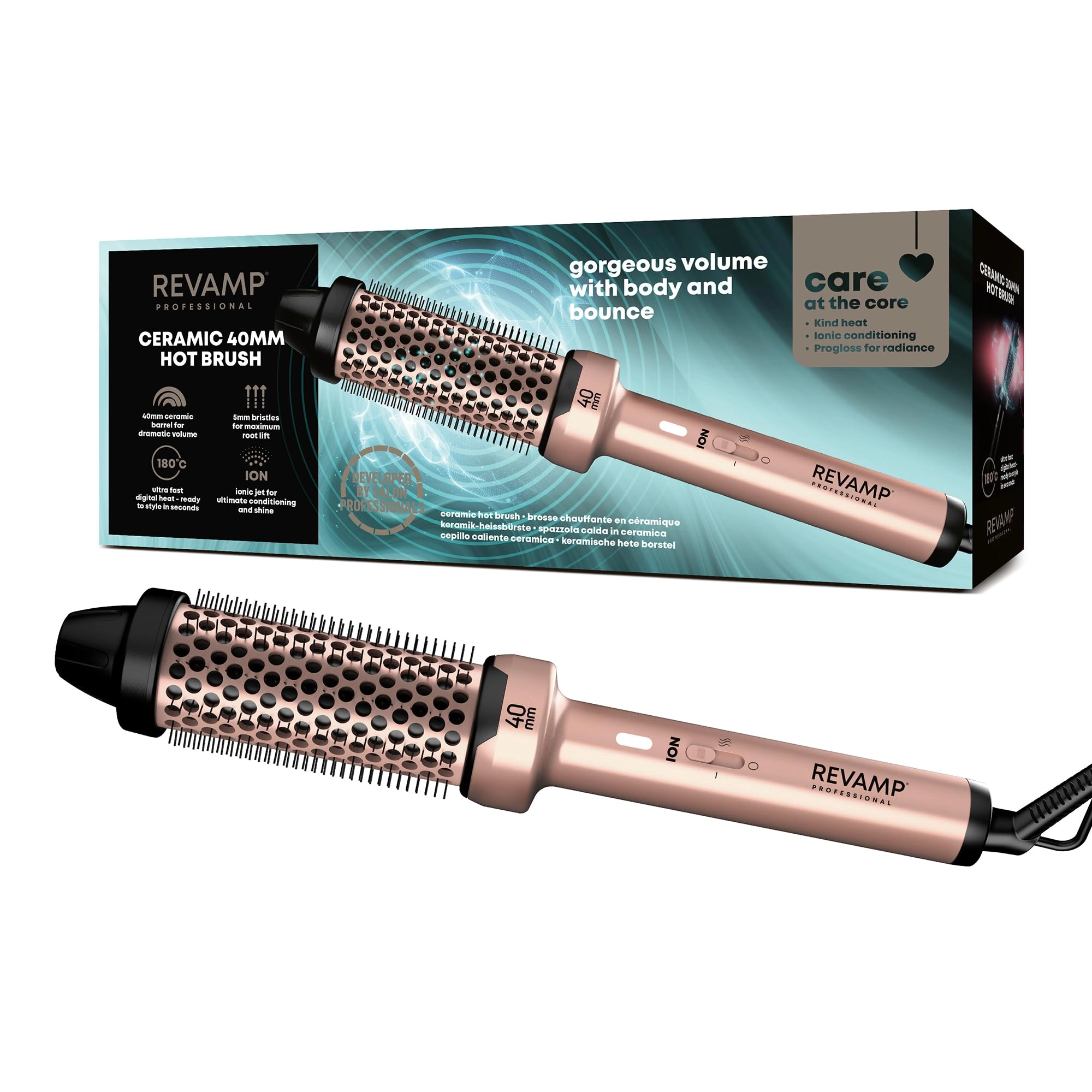 Revamp Ceramic Hot Brush Styler - 40 mm