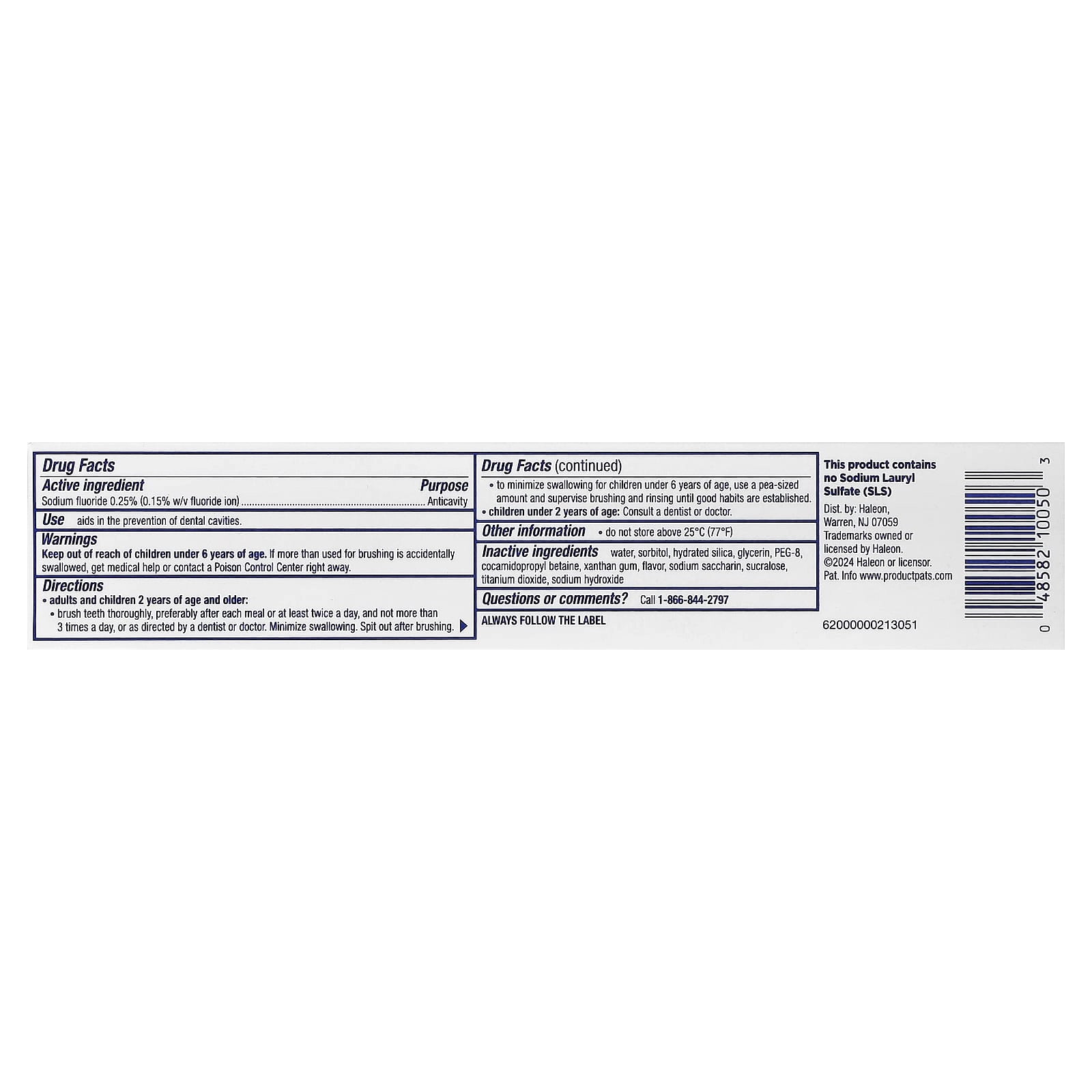 Fluoride Fresh Mint Toothpaste 121 g