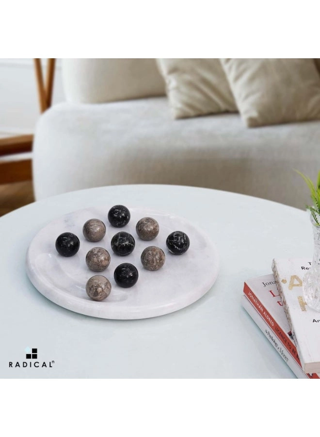 tic_tac_toe - Marble Handmade Red and Coral