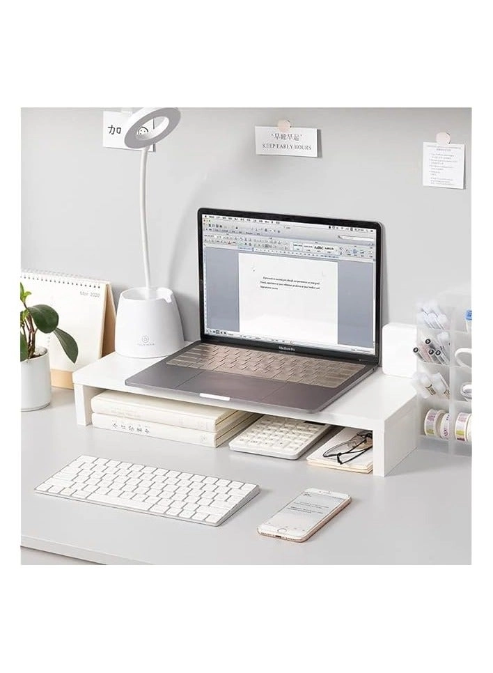 Monitor Stand Riser - White 50(L) x 20(W) x 7.7(H) cm