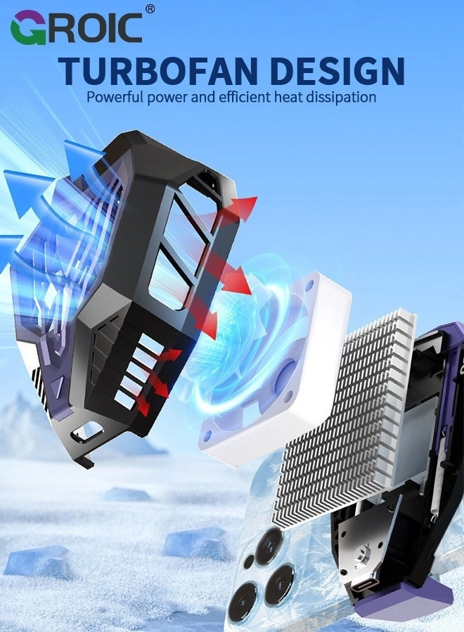 Phone Cooler - 3 Cooling Modes RGB Lights