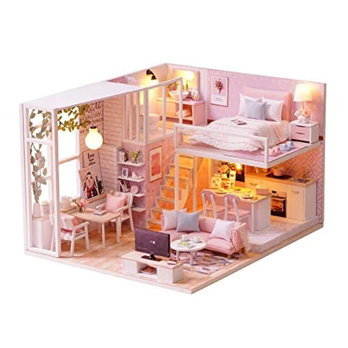 DIY Miniature Dollhouse Kit - Pink