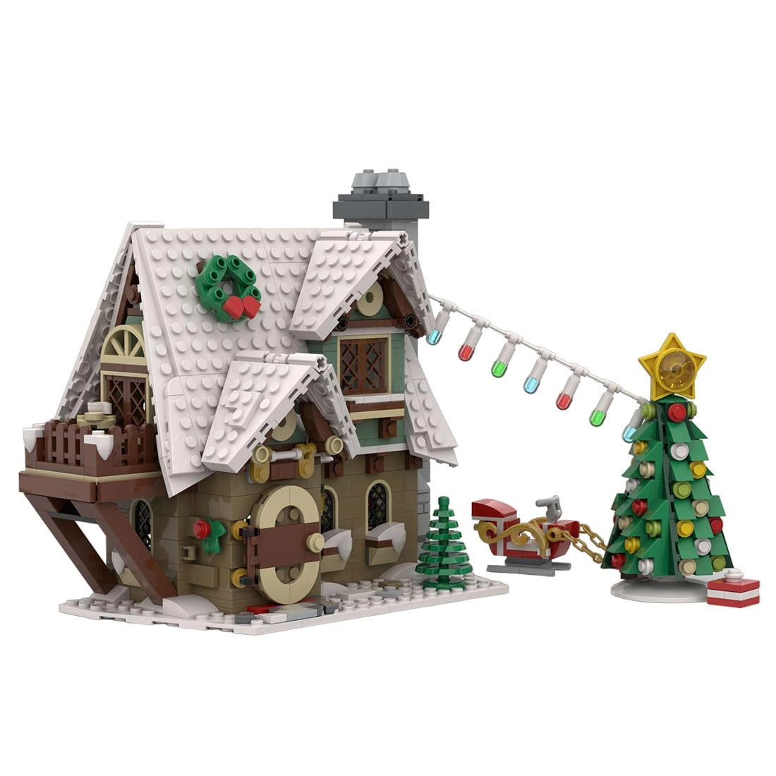 EnuoChbuild Christmas Elf Cottage (MOC-91768)