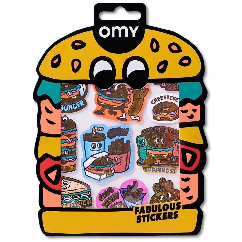 OMY Burger Sticker Book 6 pcs