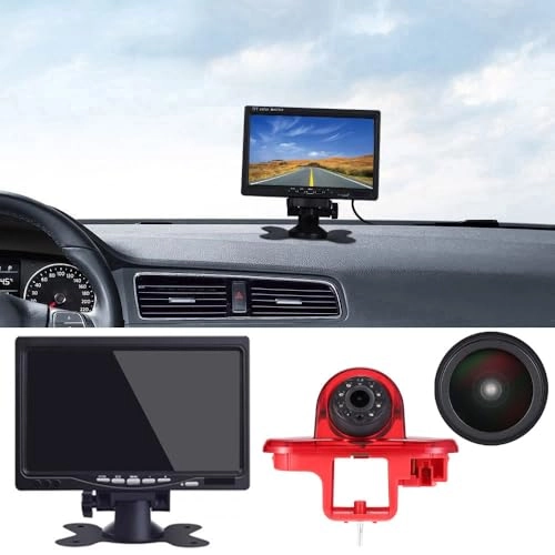 Brake Light Reversing Camera + Rear View Mirror Monitor - Night vision 628 x 586 pixels