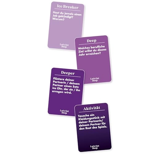 Let's Get Deep - Card Game for Couples 300 Cards (German)