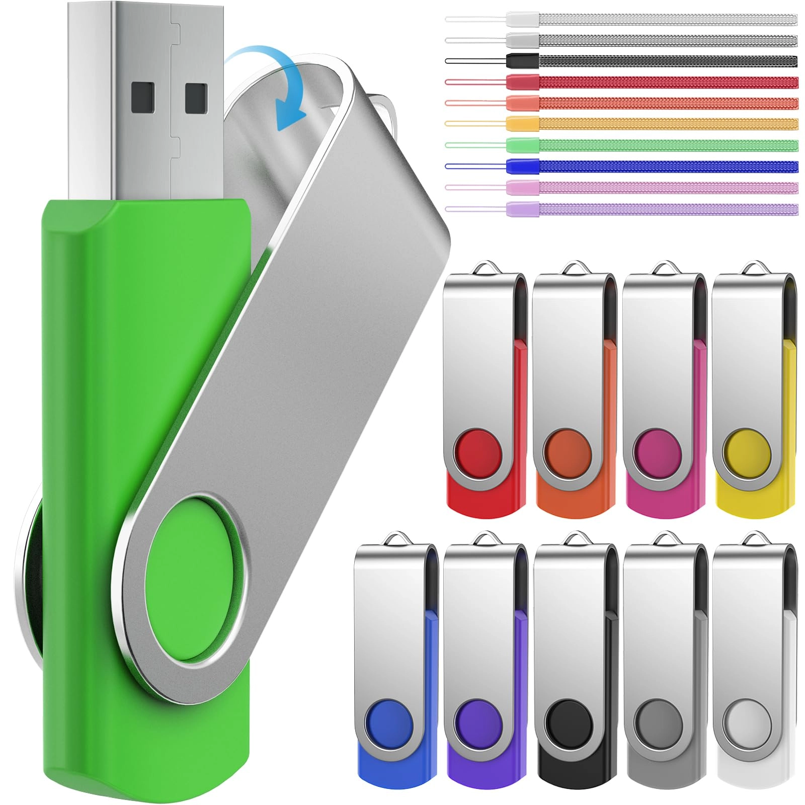 Thumb Drive - USB 2.0 10 Pack 4 GB