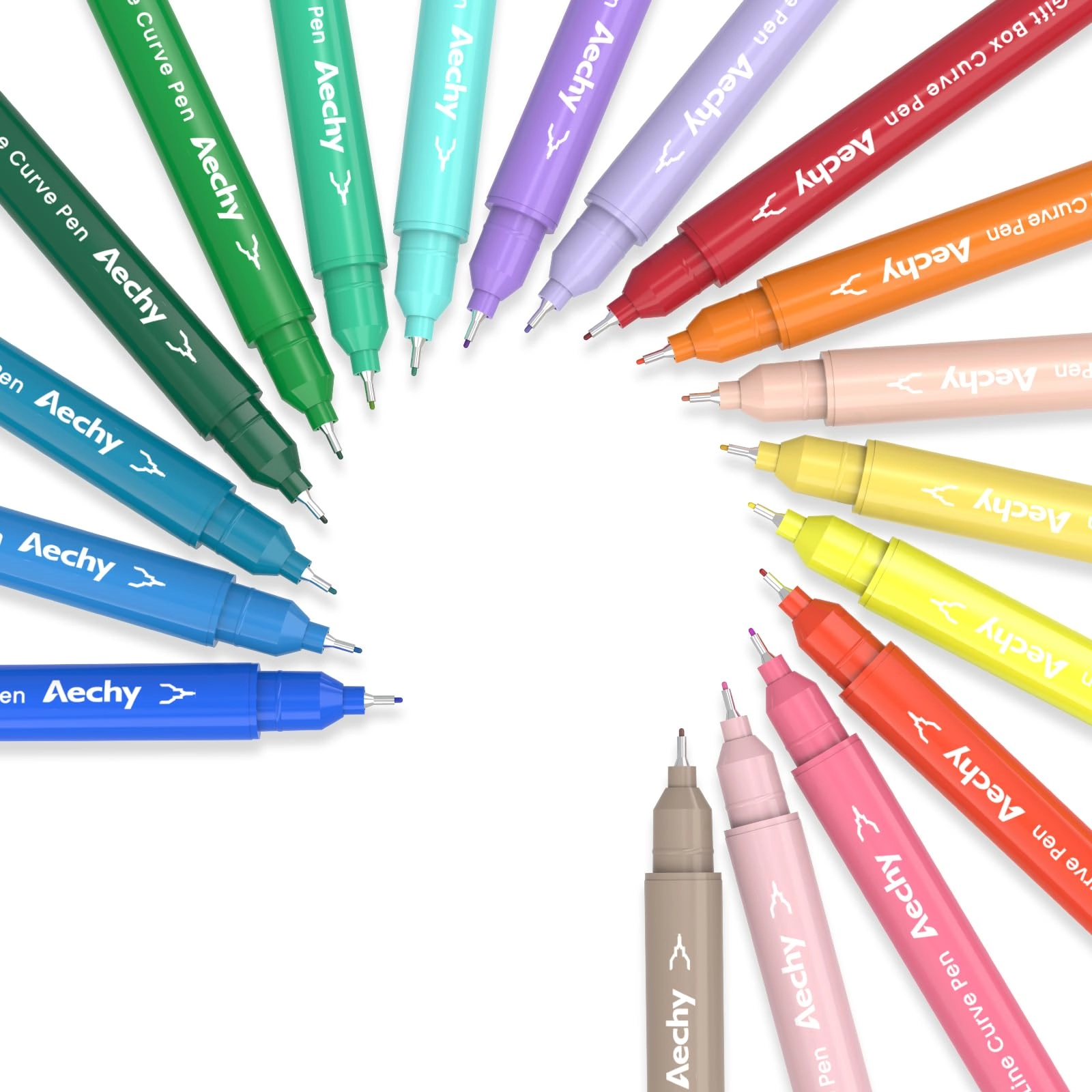 Curve Highlighter Pen Set - 18.0 Count Multicolor 0.4 millimeters