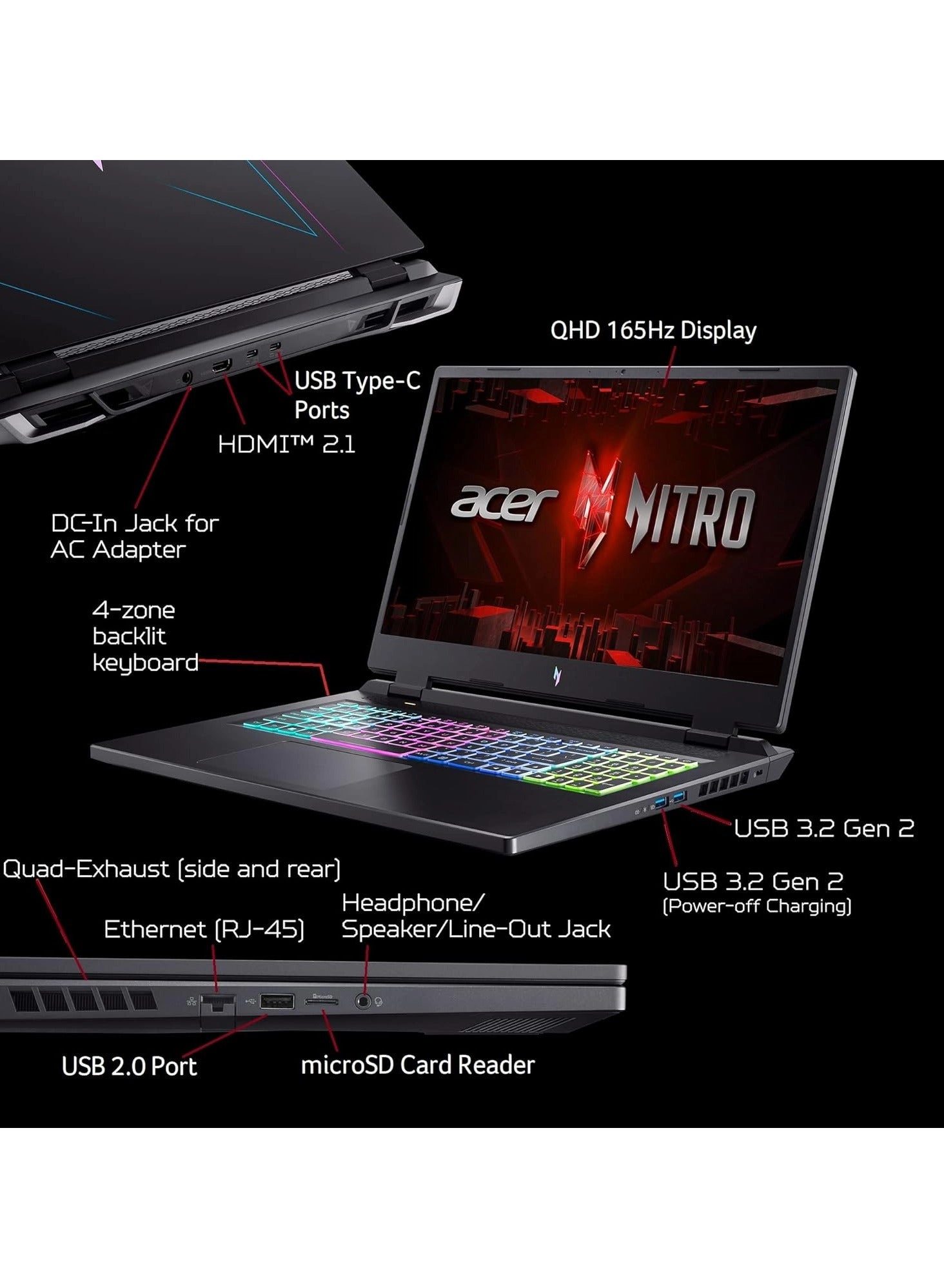 Nitro 17 - 17.3'' Ryzen 7-7840HS 32GB DDR5 2TB SSD