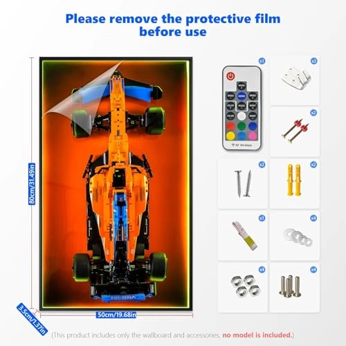 Display Wallboard - RGB Colorful LED Lights Compatible with Lego 42141