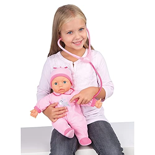 Interactive Doctor Baby Doll Set - 38 cm Pink