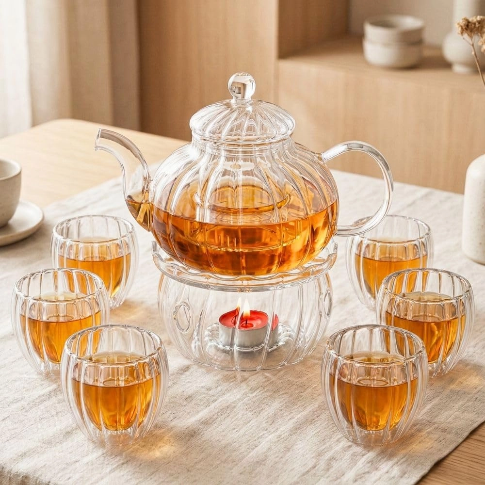 Borosilicate Heat Resistant Glass Teapot - borosilicate glass 50 ml Set