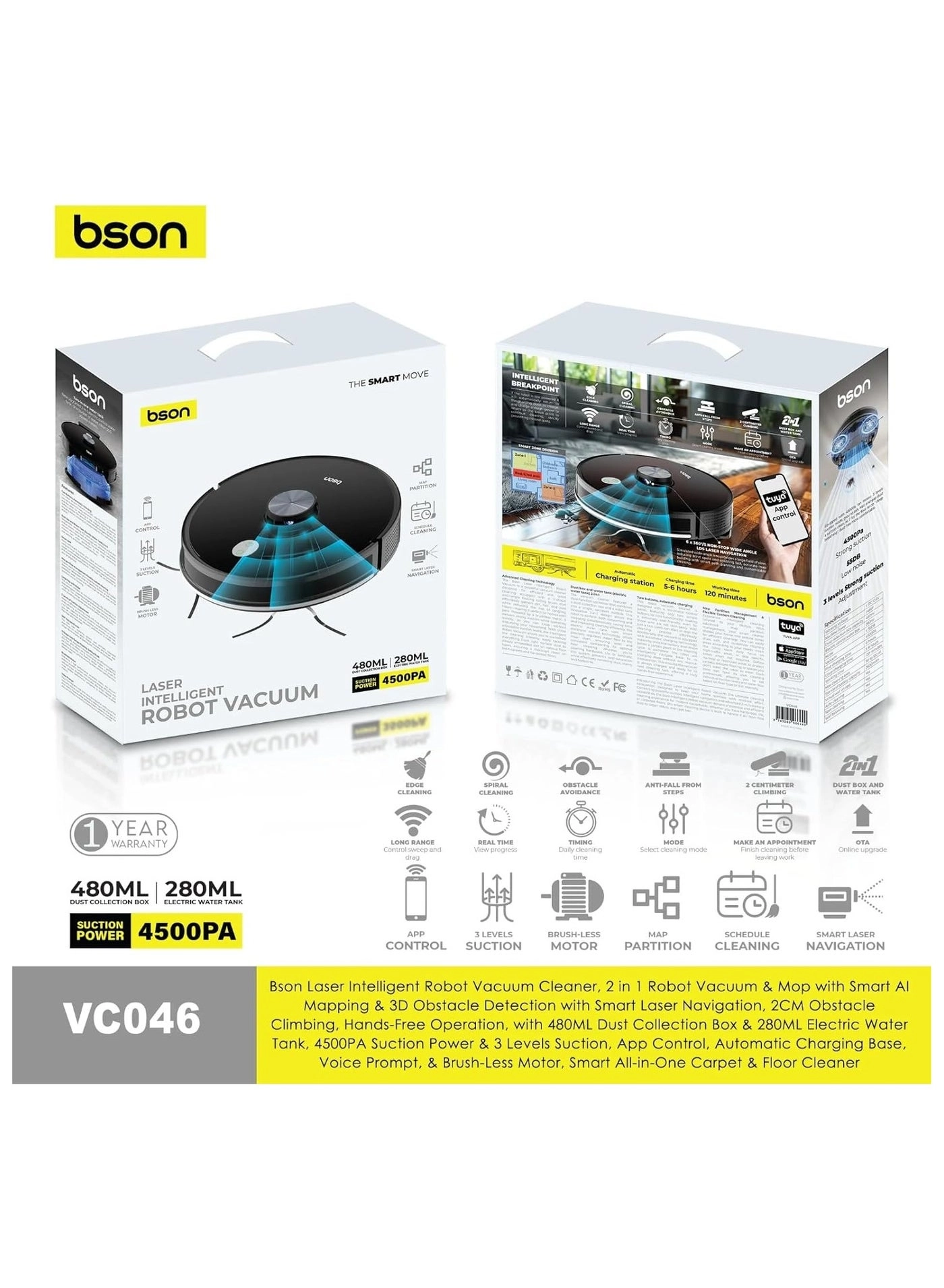 Laser Intelligent Robot Vacuum Cleaner