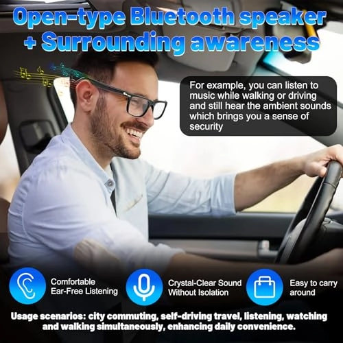 AI Translation Smart Glasses - 138 Languages Photochromic Lens Bluetooth