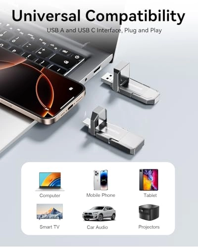 USB C 3.2 Solid State Drive - USB 3.2 Gen 1 USB-A + Type-C 128GB