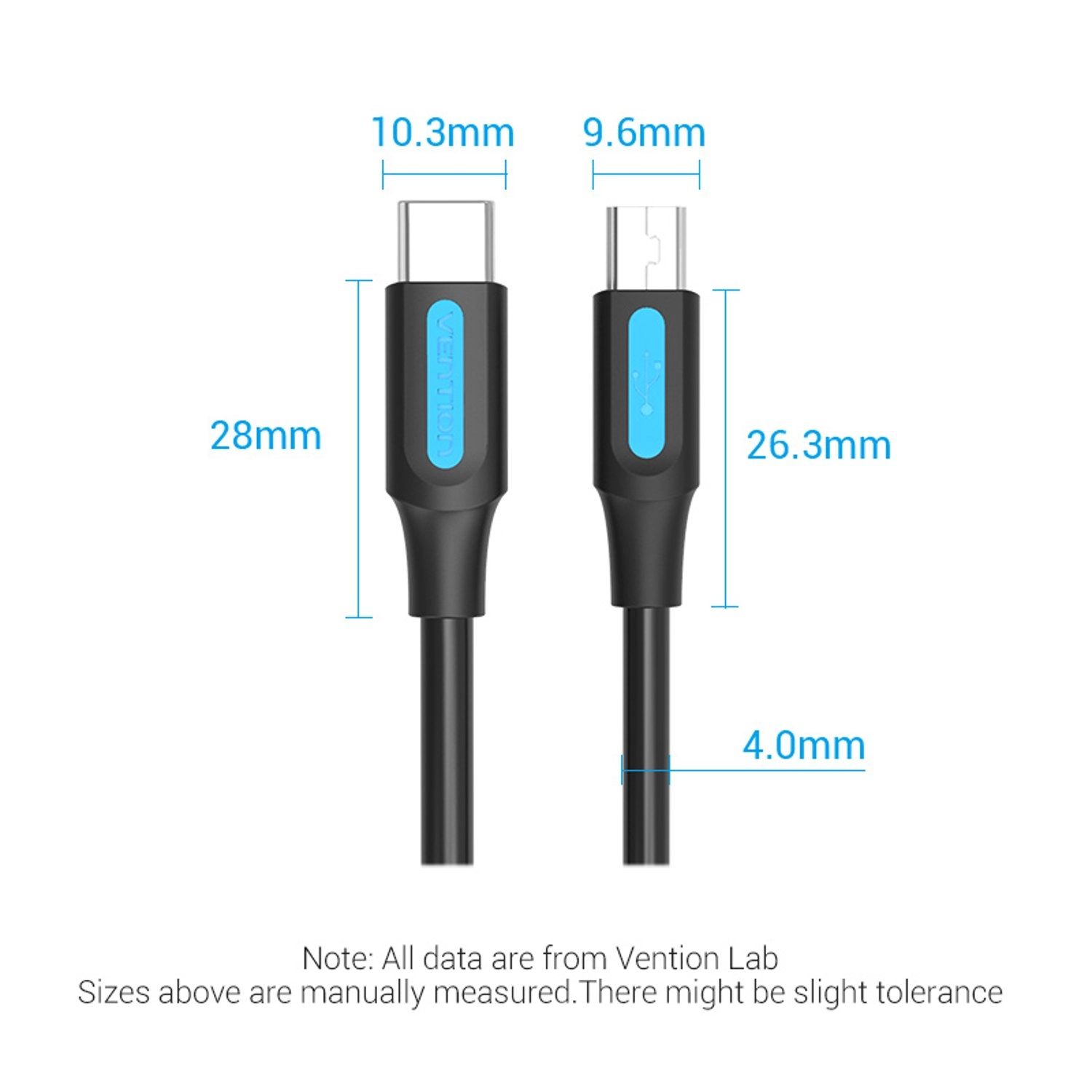 Standard Cable 2A Mini-B to USB-C 0.5m