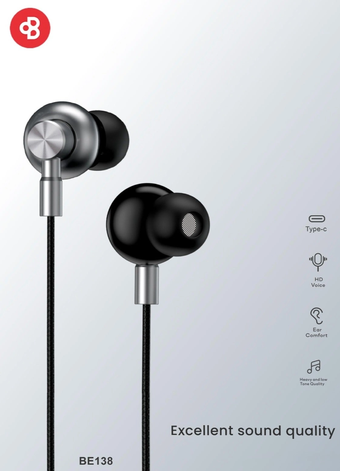 Beyox BE138 Wired Earbud