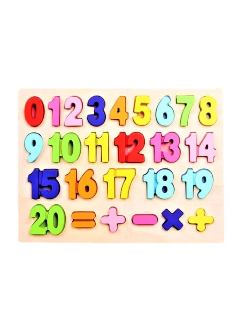 BJM Wooden Alphabets And Number Puzzle Board