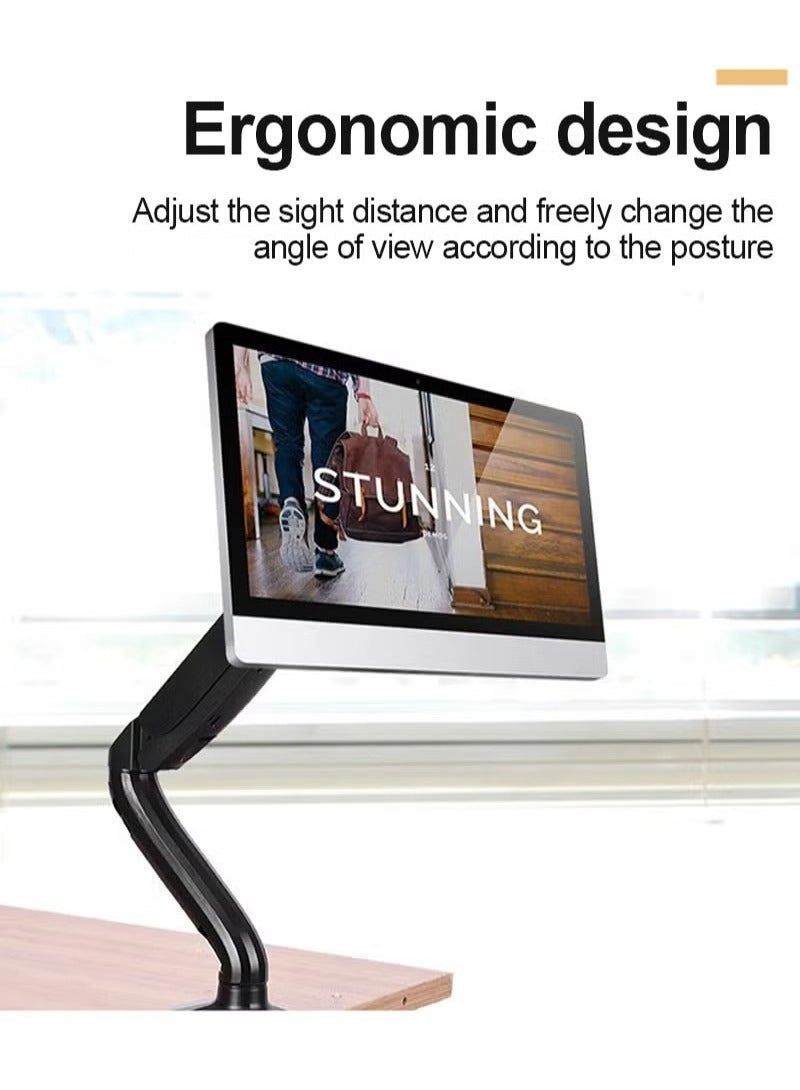 Gas Spring Monitor Arm - 32 in VESA 75x75/100x100mm