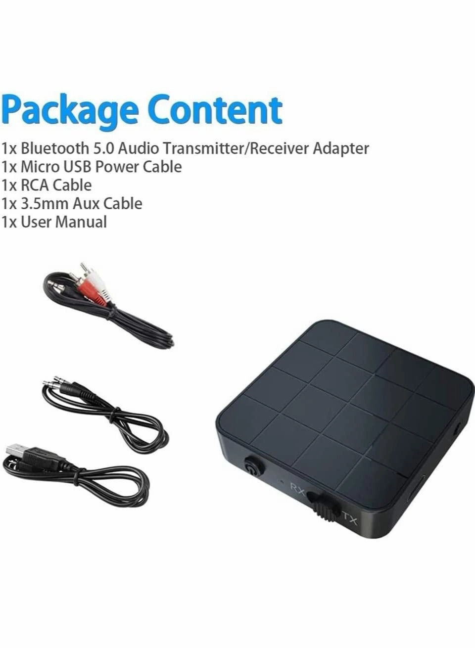 Bluetooth Aux Adapter - Bluetooth 5.0 3.5mm USB charging