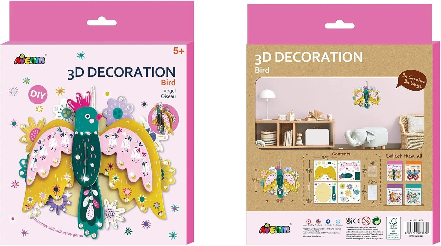 3D Decoration Kit - Bird Suitable for 5 years & above