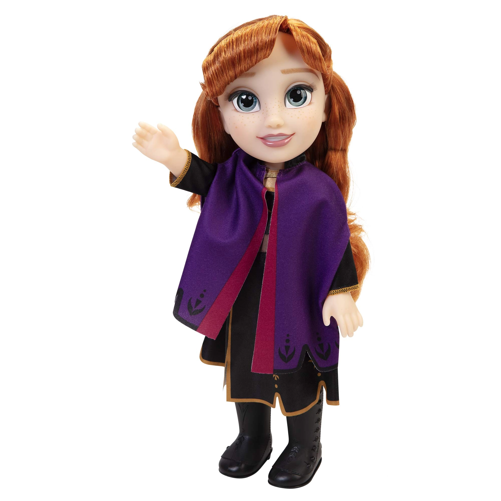 JAKKS Pacific Anna Adventure Doll - 14" / 35cm Violet Travel Cape Ages 3+