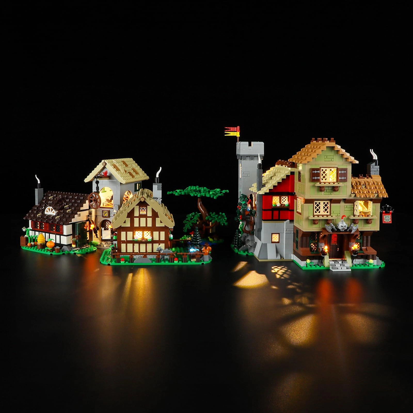 LIGHTAILING 10332 Medieval Town Square - LED Lighting Kit 2 USB
