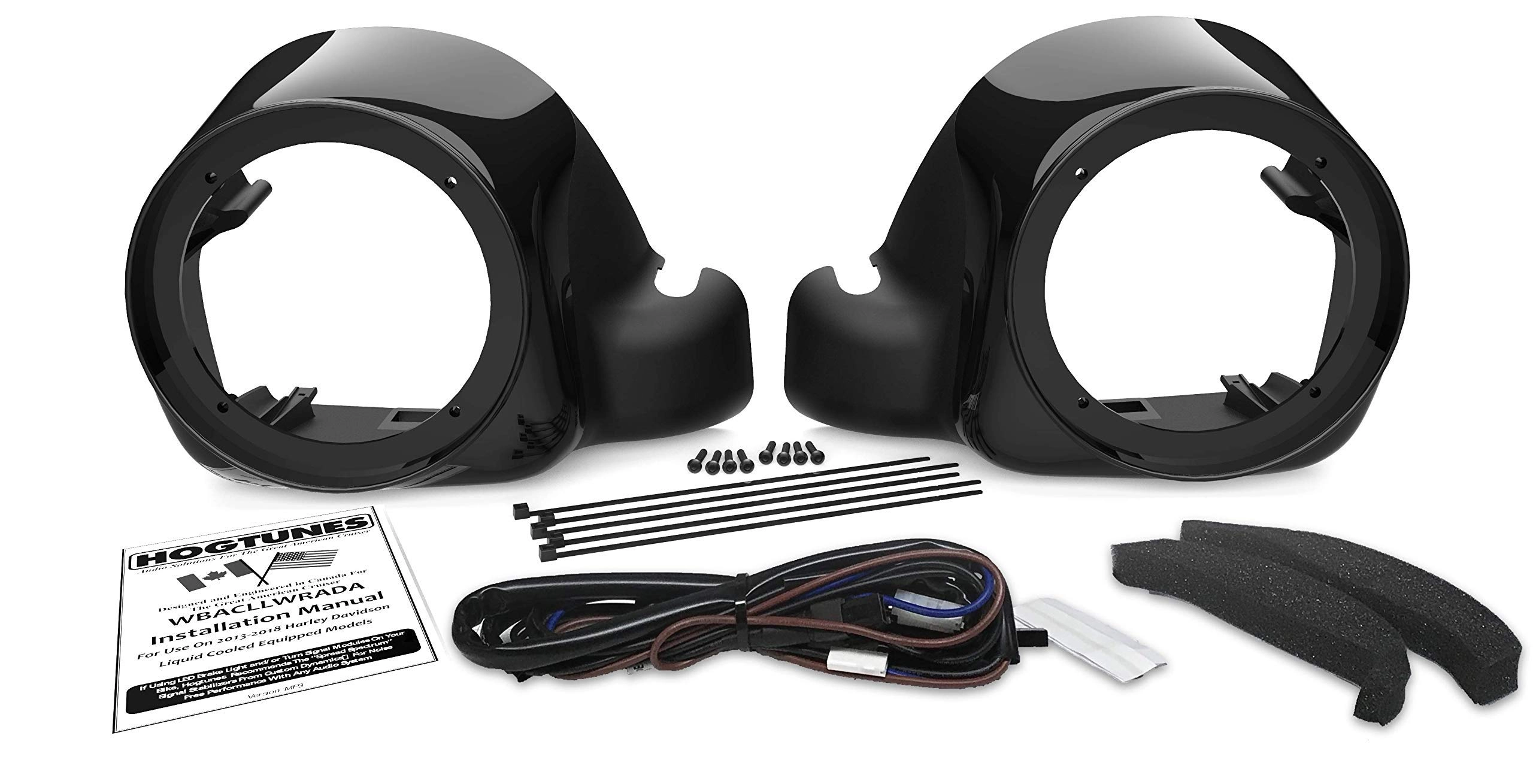 Hogtunes WBA-LC-LWR-ADA - Gloss Black Lower Speaker Adaptors