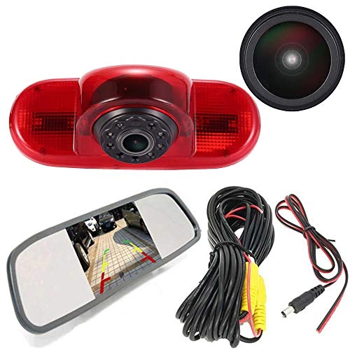 Brake Light Reversing Camera + Rear View Mirror Monitor - Night vision 628 x 586 pixels