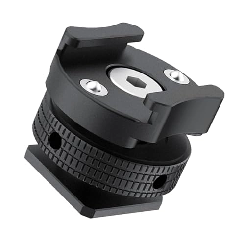 Quick Release Cold Shoe Holder - 360 Degree Rotating Aluminium Alloy