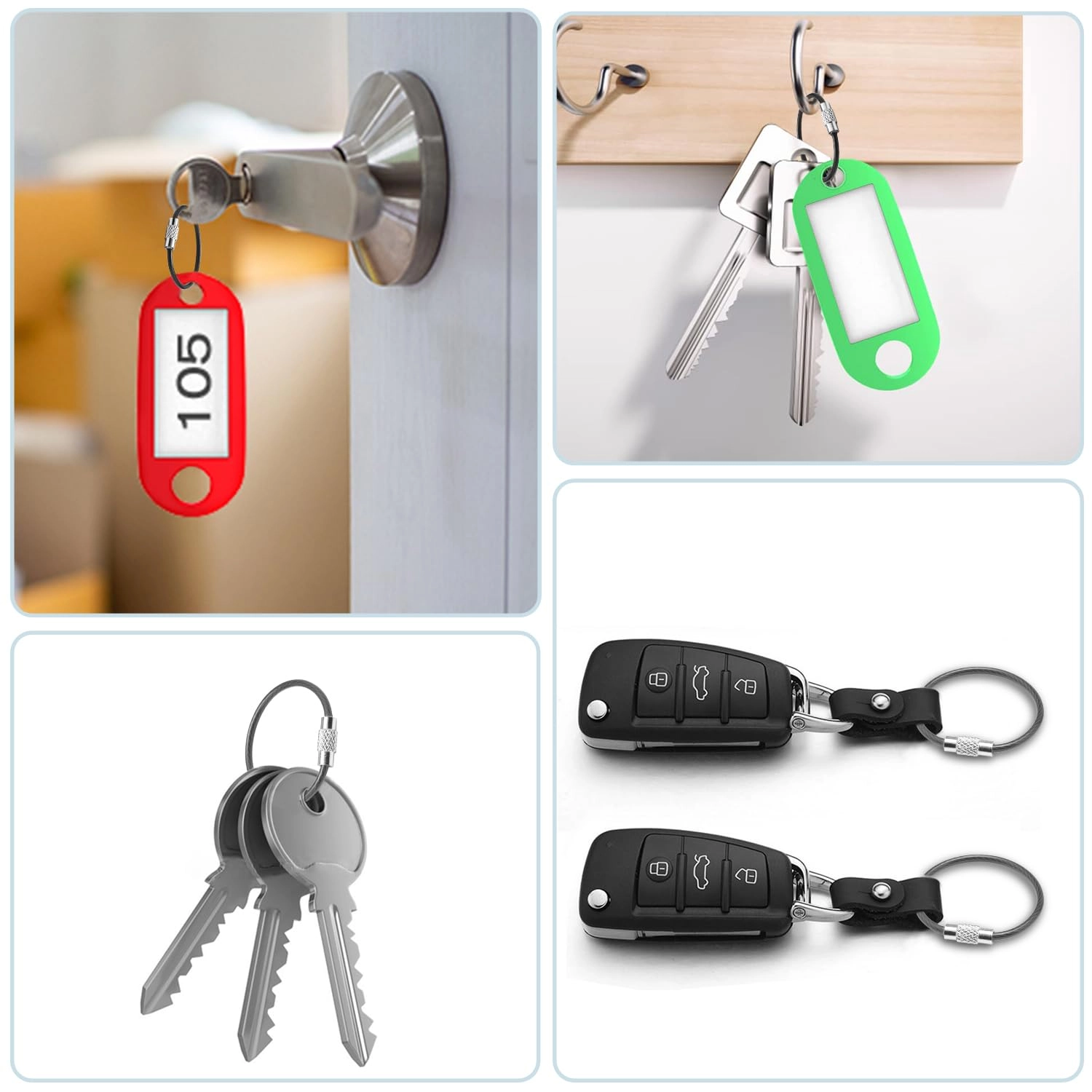 Cable Key Ring - 25 Pack 4 Inch