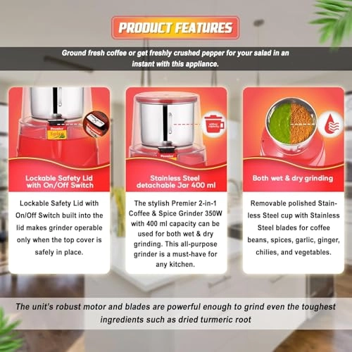 Spice Grinder - 350W 400ml Wet & Dry