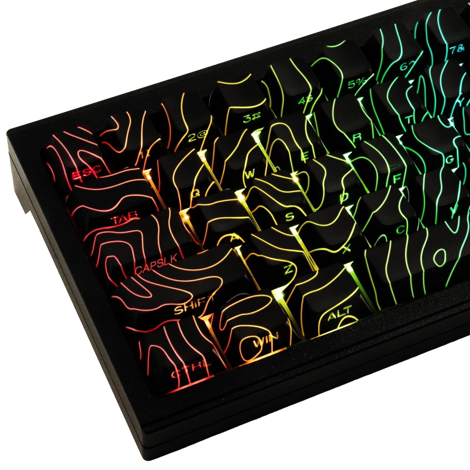 KEEZSHOP PBT keycaps - QWERTY Wired