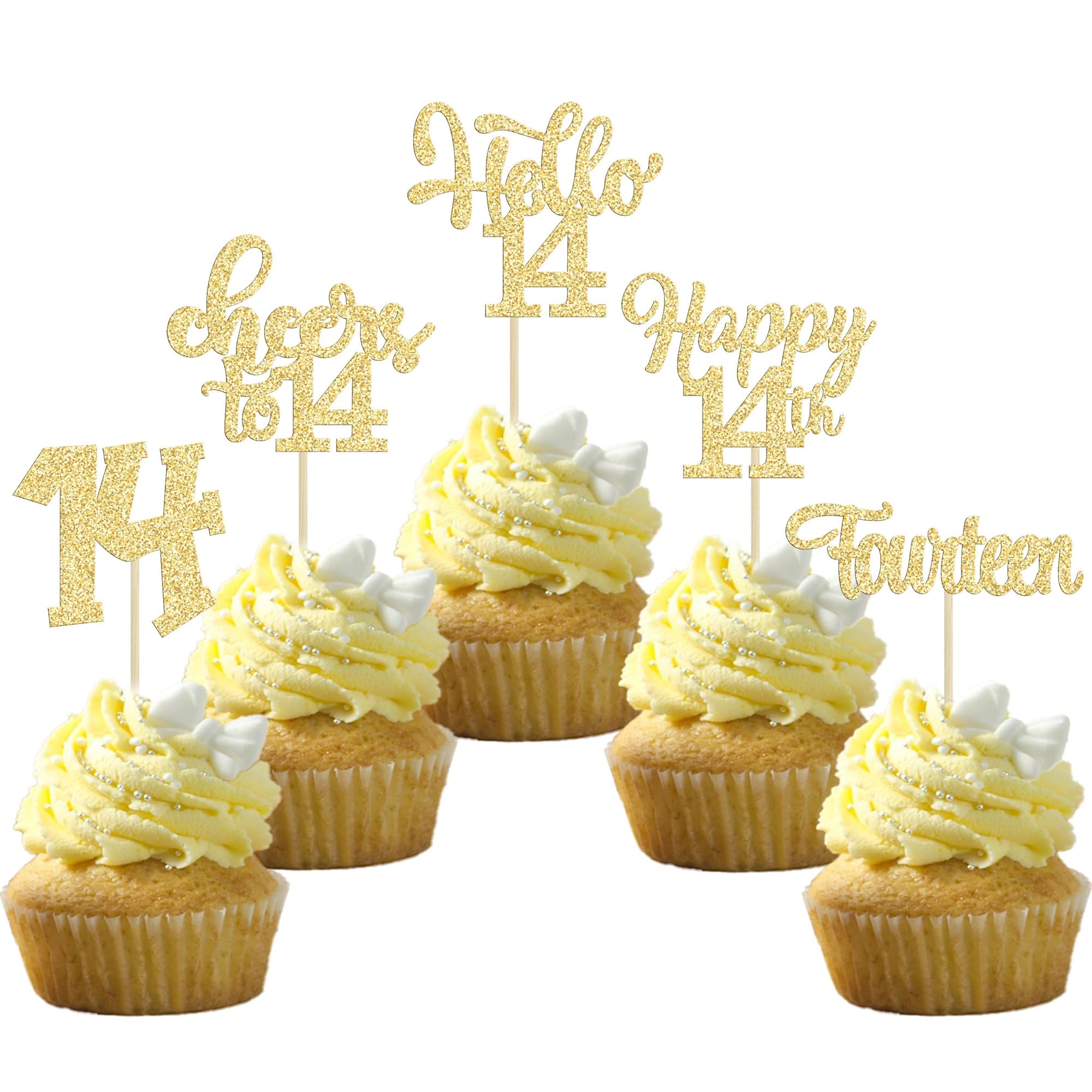 8th Birthday Cupcake Toppers - 30Pcs
