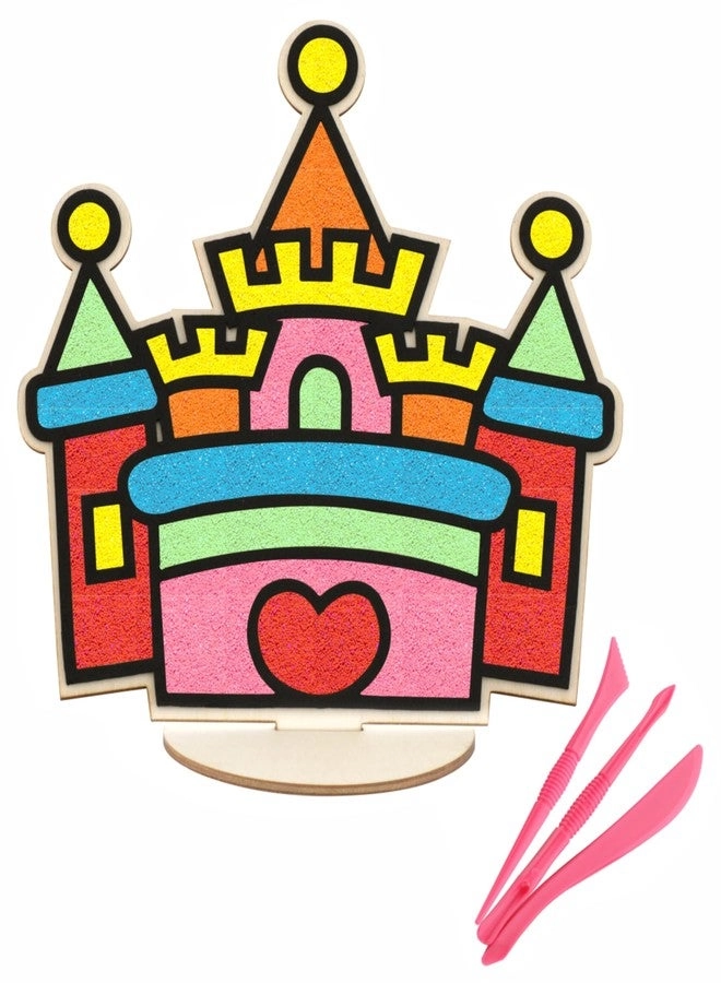 Wooden Castle Board - DIY Foam Clay Art Kit 8 Colors
