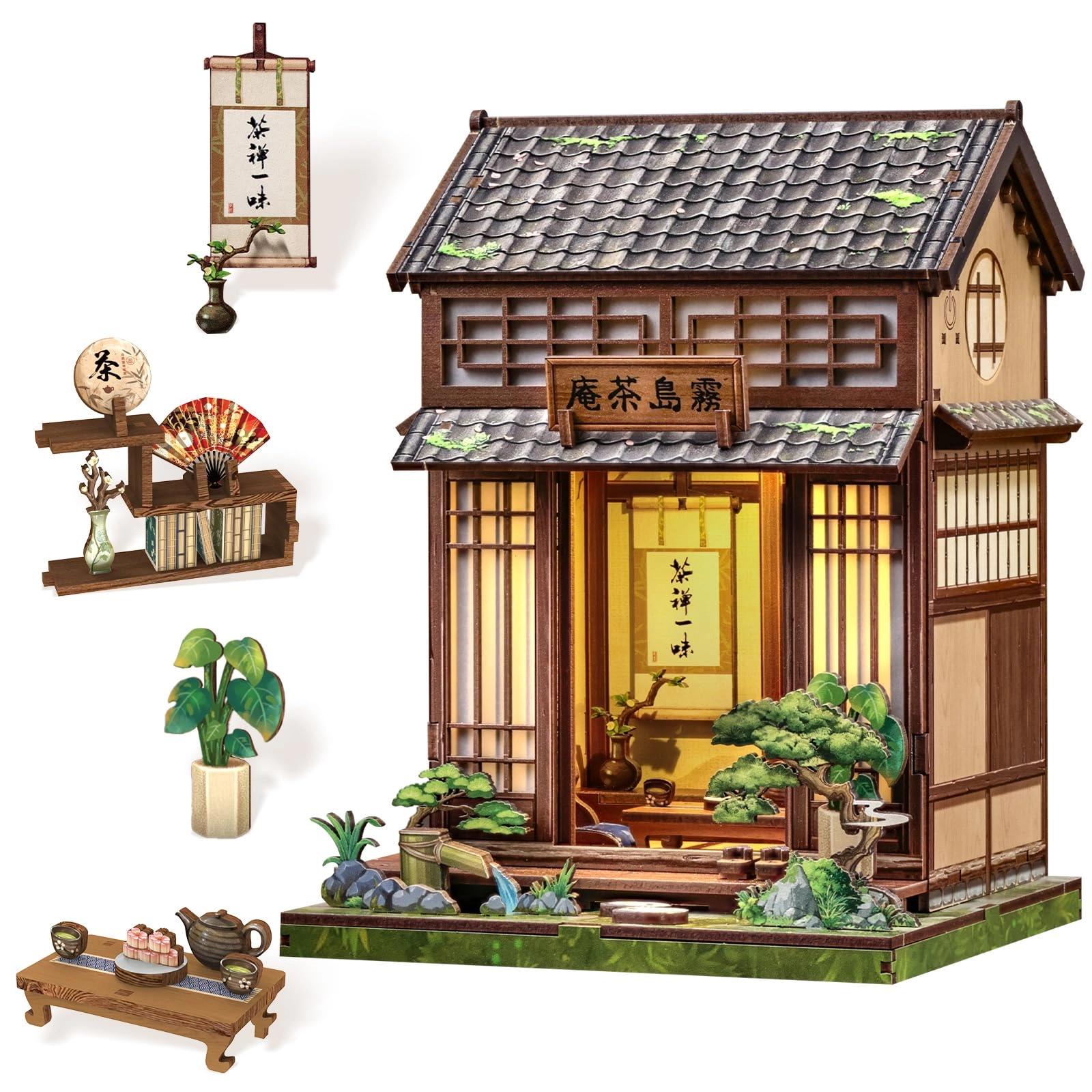 Endless Limit Kirishima Cha-an - Book Nook Kit Wooden LED Lights