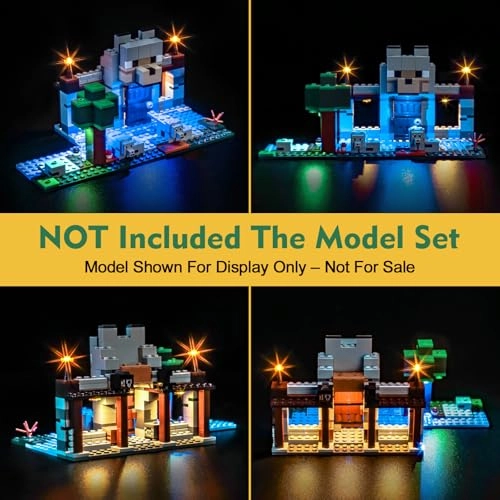 Lighting kit Compatible with LEGO 21261 The Wolf Stronghold - Plastic 1 less than 5V