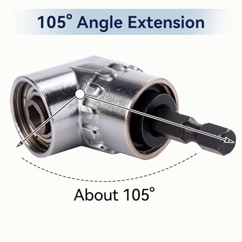Right Angle Drill - 105° 1/4 inch hex shank