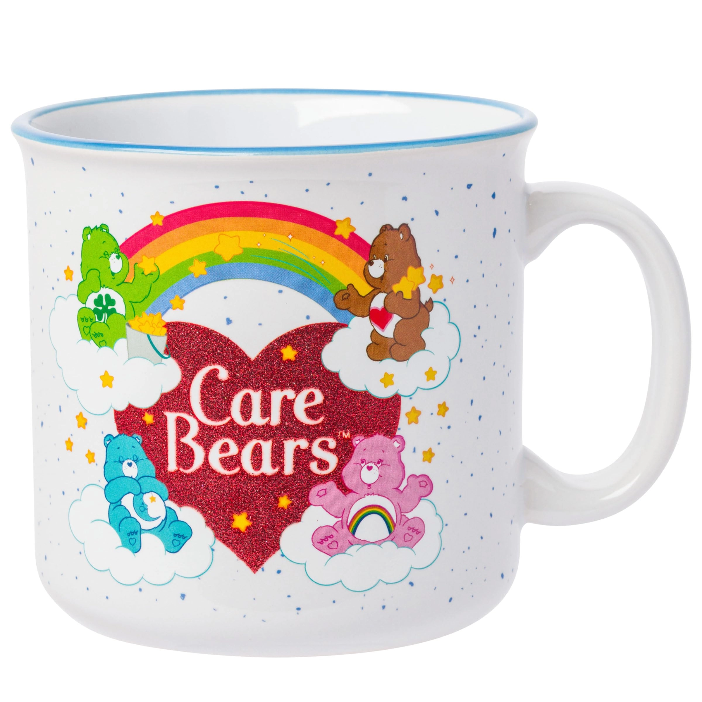 Silver Buffalo Ceramic Care Bears Rainbow Heart Logo Camper Mug - 591ml