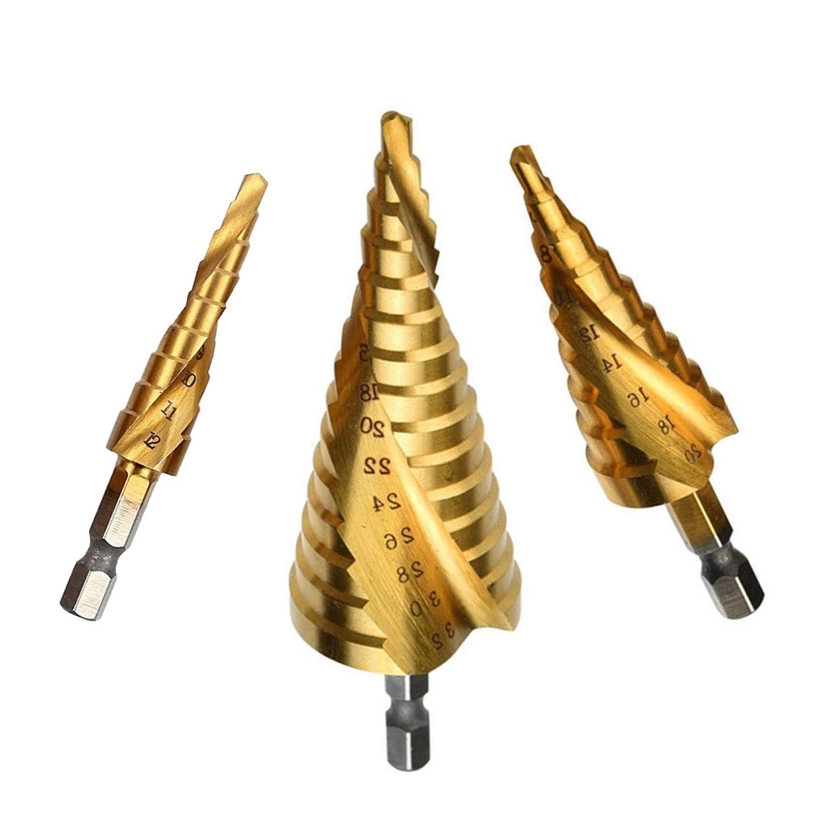 Cobalt Cone Step Drill Bit - Cobalt 1 Piece 3-12/3-14/4-12/4-20/4-22/4-25/4-32/5-21/5-27/6-24mm