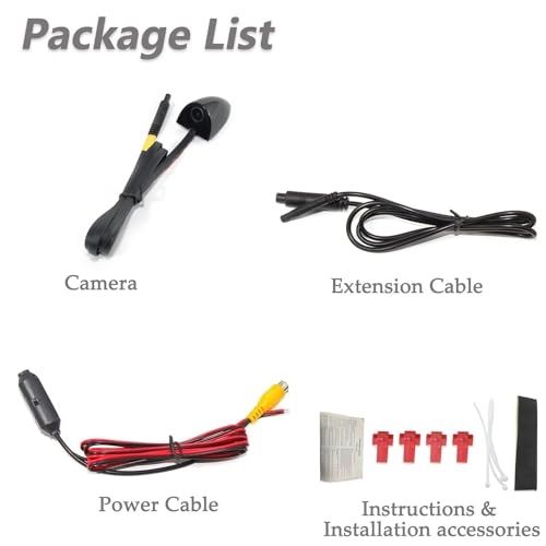Car Door Blind Spot Side View Camera - Mini 4-pin video cable 480 TV line