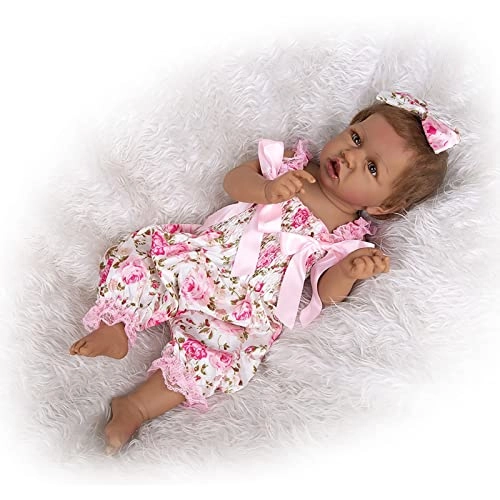 Reborn Baby Doll - 22 Inch Vinyl Brown Eyes