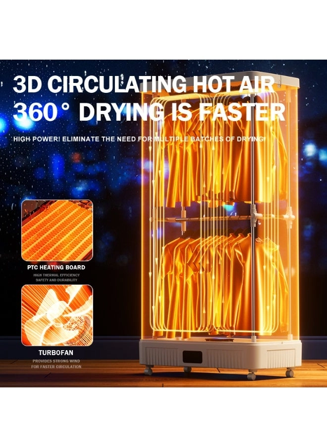 Portable Foldable Electric Clothes Dryer - 5 – 10 kg 1500W – 2000W